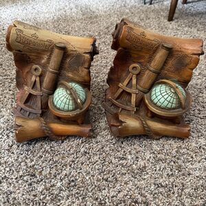 Vintage 1967 Universal Statuary Corp “Hispaniola” Nautical Bookends